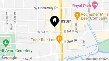 Map of 118 W 3RD Street, Rochester MI, 48307