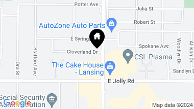 Map of 4916 S Cedar Street, Lansing MI, 48910