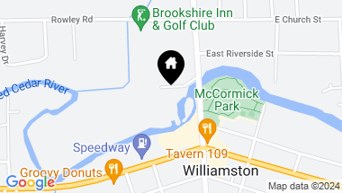 Map of 125 W Riverside Street, Williamston MI, 48895