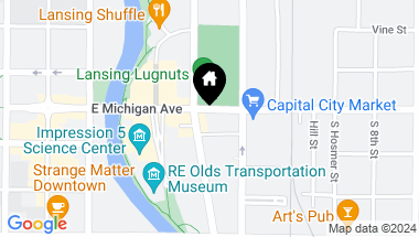 Map of 500 E Michigan Avenue, 415, Lansing MI, 48912