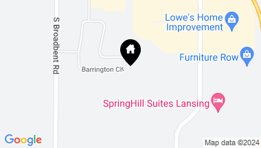 Map of 225 Barrington Circle, Lansing MI, 48917