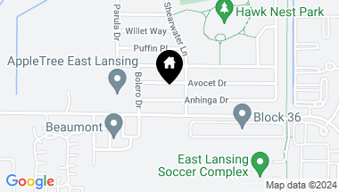Map of 622 Anhinga Drive, East Lansing MI, 48823