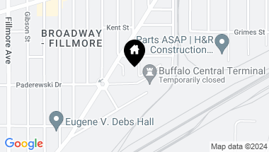 Map of 64 Hilton Street, Buffalo NY, 14212