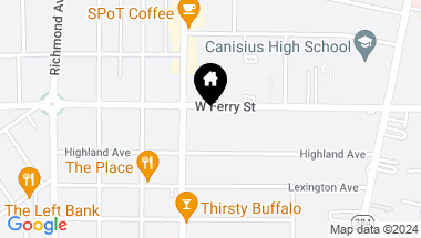 Map of 665 West Ferry Street, Buffalo NY, 14222