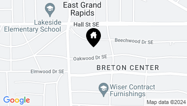 Map of 2445 Oakwood Drive SE, East Grand Rapids MI, 49506