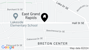 Map of 2530 Hall Street SE, Grand Rapids MI, 49506