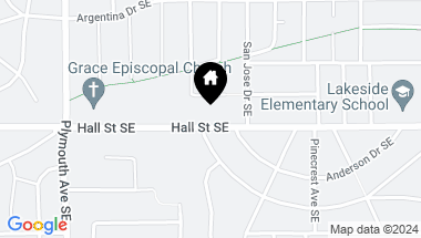 Map of 2017 Hall Street SE, East Grand Rapids MI, 49506