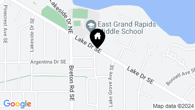 Map of 2466 Lake Drive SE, East Grand Rapids MI, 49506