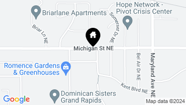 Map of 2158 Michigan Street NE, Grand Rapids MI, 49503