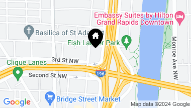 Map of 600 Broadway Avenue NW, 603, Grand Rapids MI, 49504