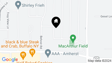Map of 296 MacArthur Drive, Amherst NY, 14221