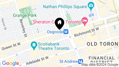 Map of 215 Queen St Unit: 905, Toronto Ontario, M5V 1Z4