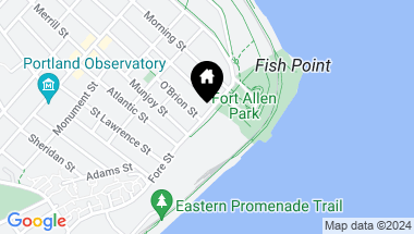 Map of 45 Eastern Promenade, 9B, Portland ME, 04101