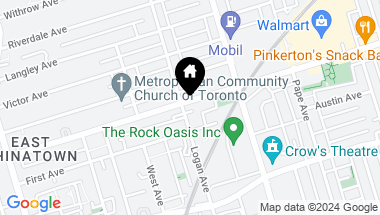 Map of 813 Gerrard St E, Toronto Ontario, M4M 1Y8