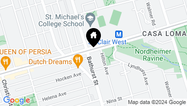 Map of 501 St Clair Ave W Unit: 1905, Toronto Ontario, M5P 0A2