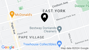 Map of 270-272 Floyd Ave, Toronto Ontario, M4J 2J3