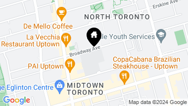 Map of 25 Broadway Ave Unit: 1307, Toronto Ontario, M4P 1T7