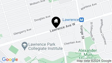 Map of 89 Lawrence Ave W, Toronto Ontario, M5M 1A7