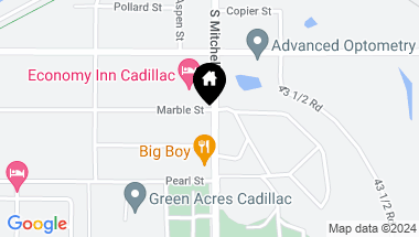 Map of 1200 S Mitchell Street, Cadillac MI, 49601