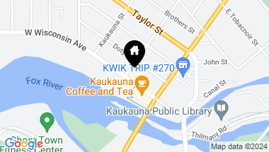 Map of 172 W WISCONSIN Avenue, KAUKAUNA WI, 54130