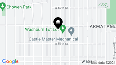 Map of 5820 Washburn Avenue S, Minneapolis MN, 55410