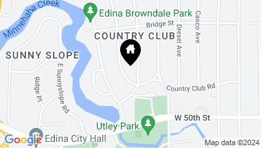 Map of 4619 Moorland Avenue, Edina MN, 55424