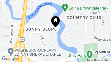 Map of 4905 E Sunnyslope Road, Edina MN, 55424