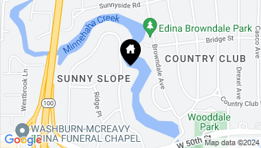 Map of 4901 E Sunnyslope Road, Edina MN, 55424