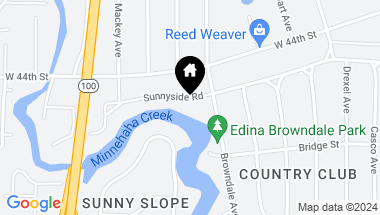 Map of 4603 Sunnyside Road, Edina MN, 55424