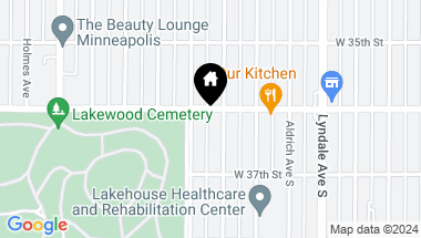 Map of 1011 W 36th Street, Minneapolis MN, 55408