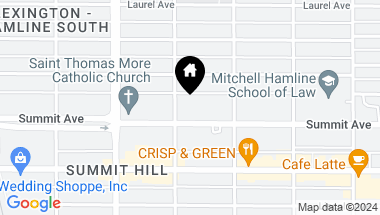 Map of 1027 Summit Avenue, Saint Paul MN, 55105