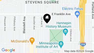 Map of 116 E 22nd Street, Minneapolis MN, 55404