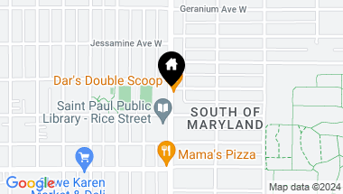 Map of 1079 Rice Street, Saint Paul MN, 55117