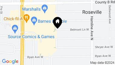 Map of 1454 Belmont Lane W, Roseville MN, 55113