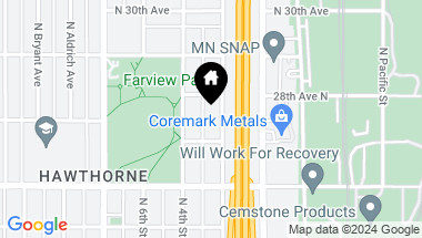 Map of 2719 N 3rd Street, Minneapolis MN, 55411