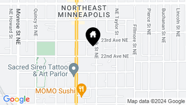 Map of 2206 Polk Street NE, Minneapolis MN, 55418