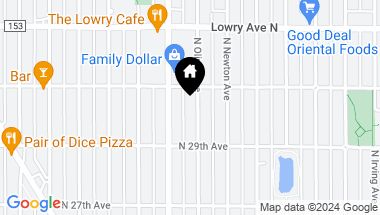 Map of 2939 Oliver Avenue N, Minneapolis MN, 55411