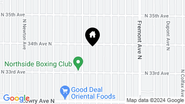 Map of 3343 Irving Avenue N, Minneapolis MN, 55412