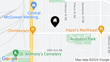 Map of 2904 Taylor Street NE, Minneapolis MN, 55418