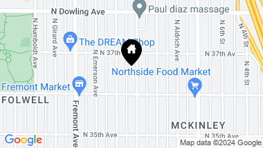 Map of 3631 Colfax Avenue N, Minneapolis MN, 55412