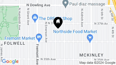 Map of 3630 Dupont Avenue N, Minneapolis MN, 55412