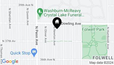 Map of 3730 Newton Avenue N, Minneapolis MN, 55412