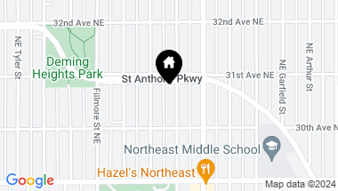 Map of 3038 Lincoln Street NE, Minneapolis MN, 55418