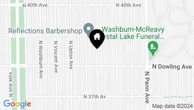 Map of 3823 Sheridan Avenue N, Minneapolis MN, 55412