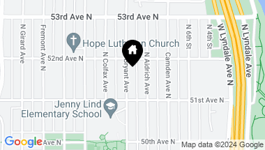 Map of 5132 Bryant Avenue N, Minneapolis MN, 55430