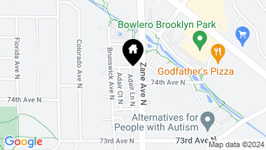 Map of 7413 Zane Avenue N, Brooklyn Park MN, 55443