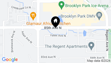 Map of 8427 Yates Avenue N, Brooklyn Park MN, 55443