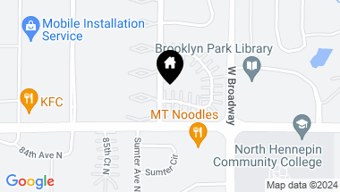 Map of 8505 S Maplebrook Circle, Brooklyn Park MN, 55445