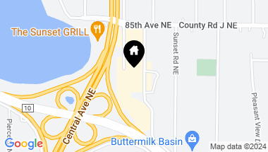 Map of 8407 Plaza Boulevard NE, Spring Lake Park MN, 55432