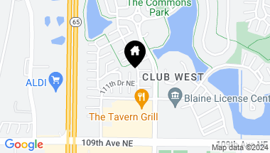 Map of 1529 111th Drive NE Unit: F, Blaine MN, 55449